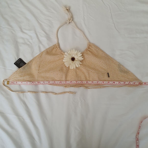Afends Gingham Halter Crop Top Size 8 - Picture 5 of 8